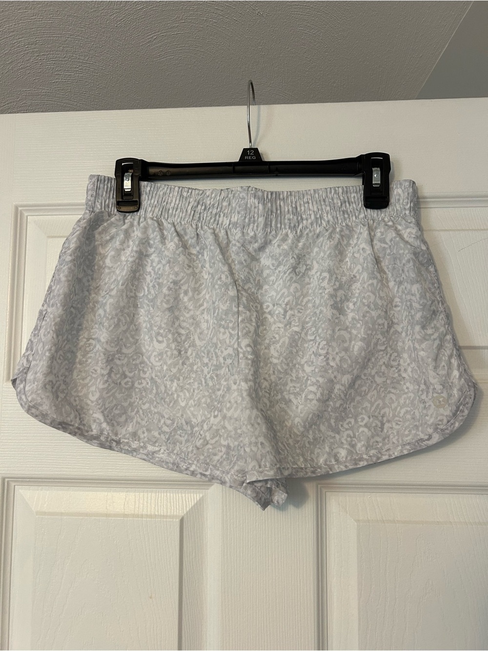 RBX Gray & White Print Running Shorts